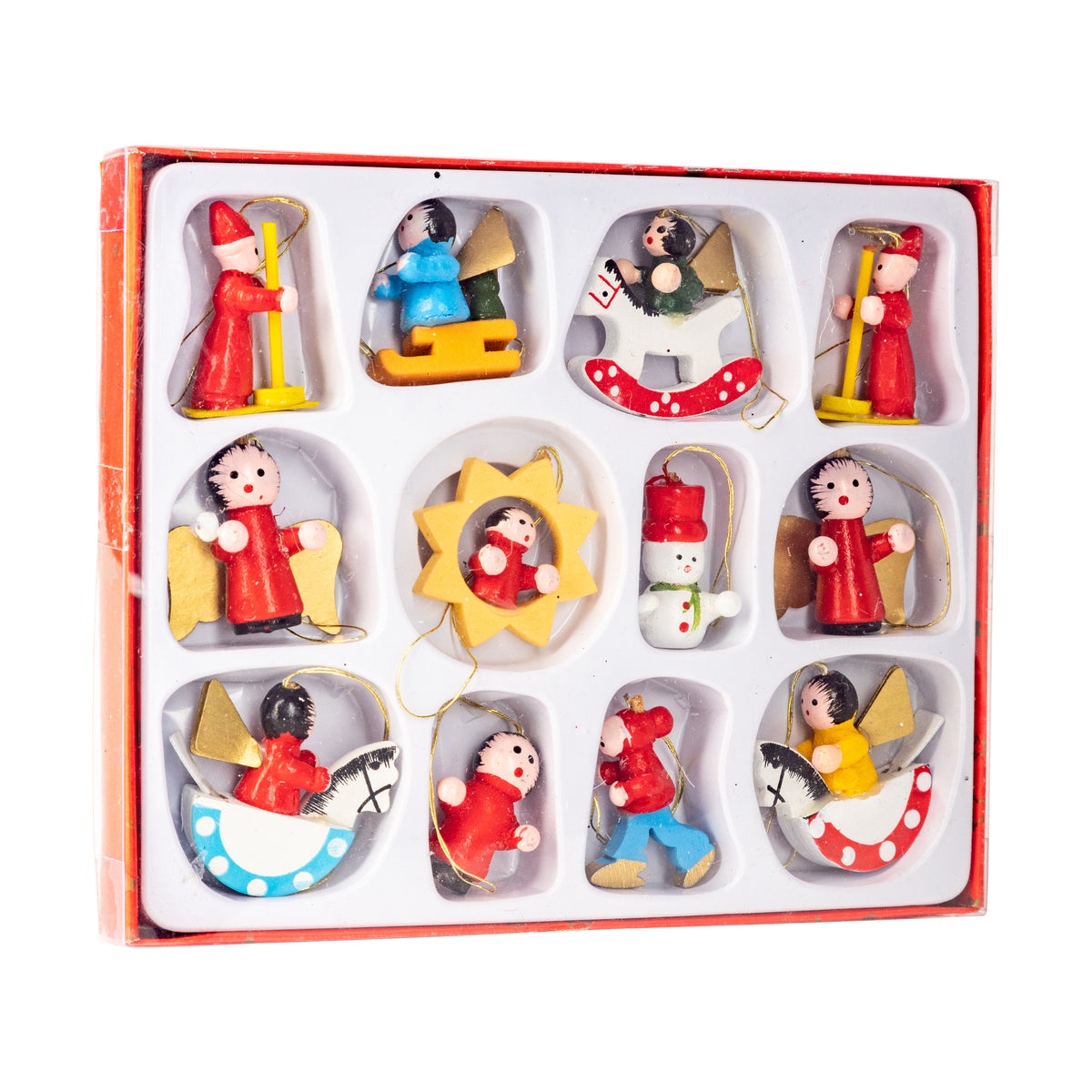 Wooden Vintage Mini Ornament Set