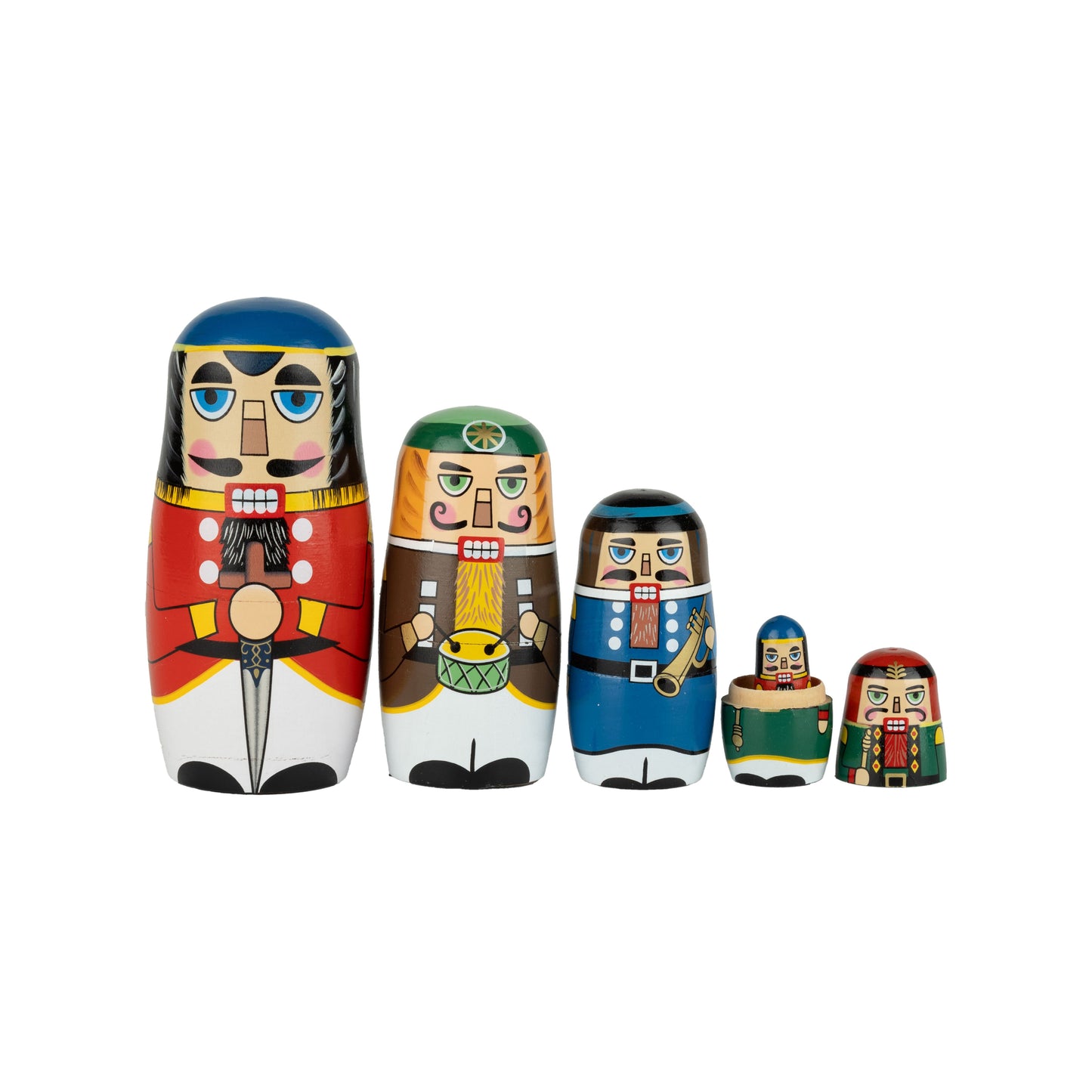 Wood Nesting Nutcracker Dolls