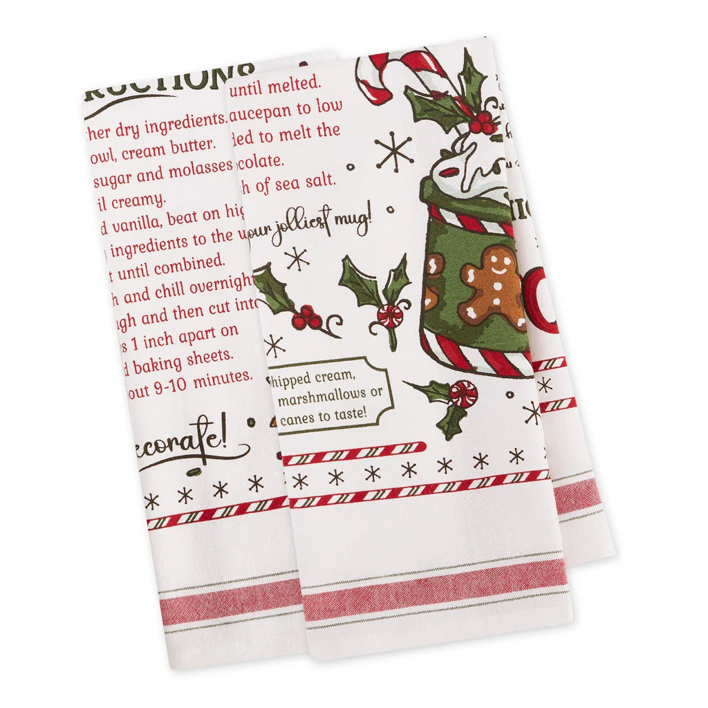 Hot Cocoa & Gingerbread Cookies Dishtowel