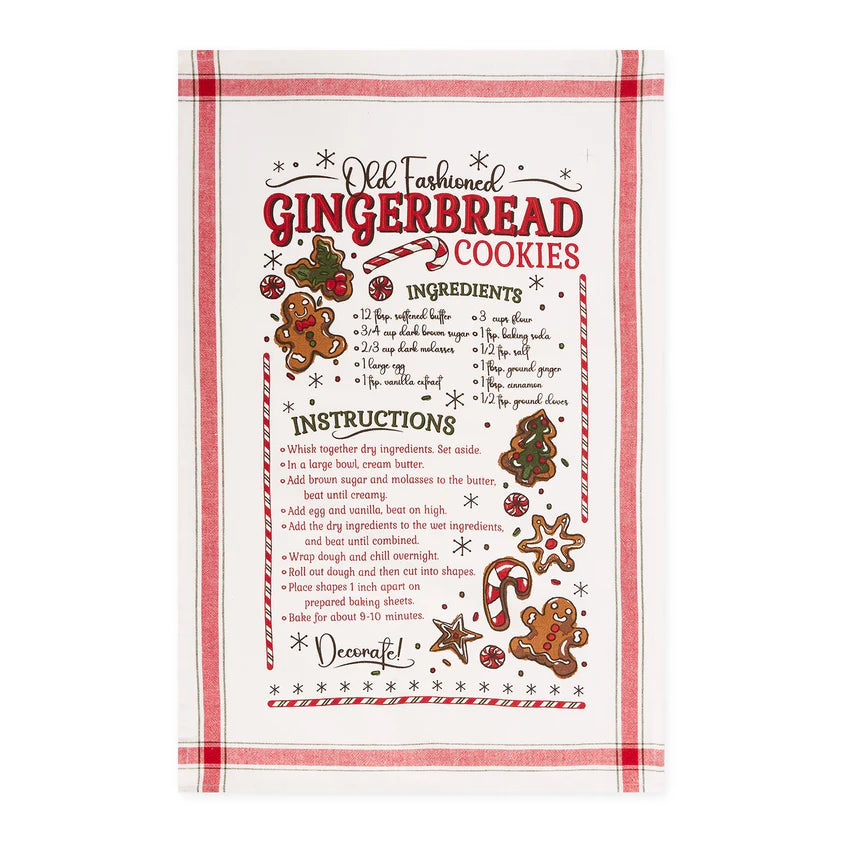 Hot Cocoa & Gingerbread Cookies Dishtowel
