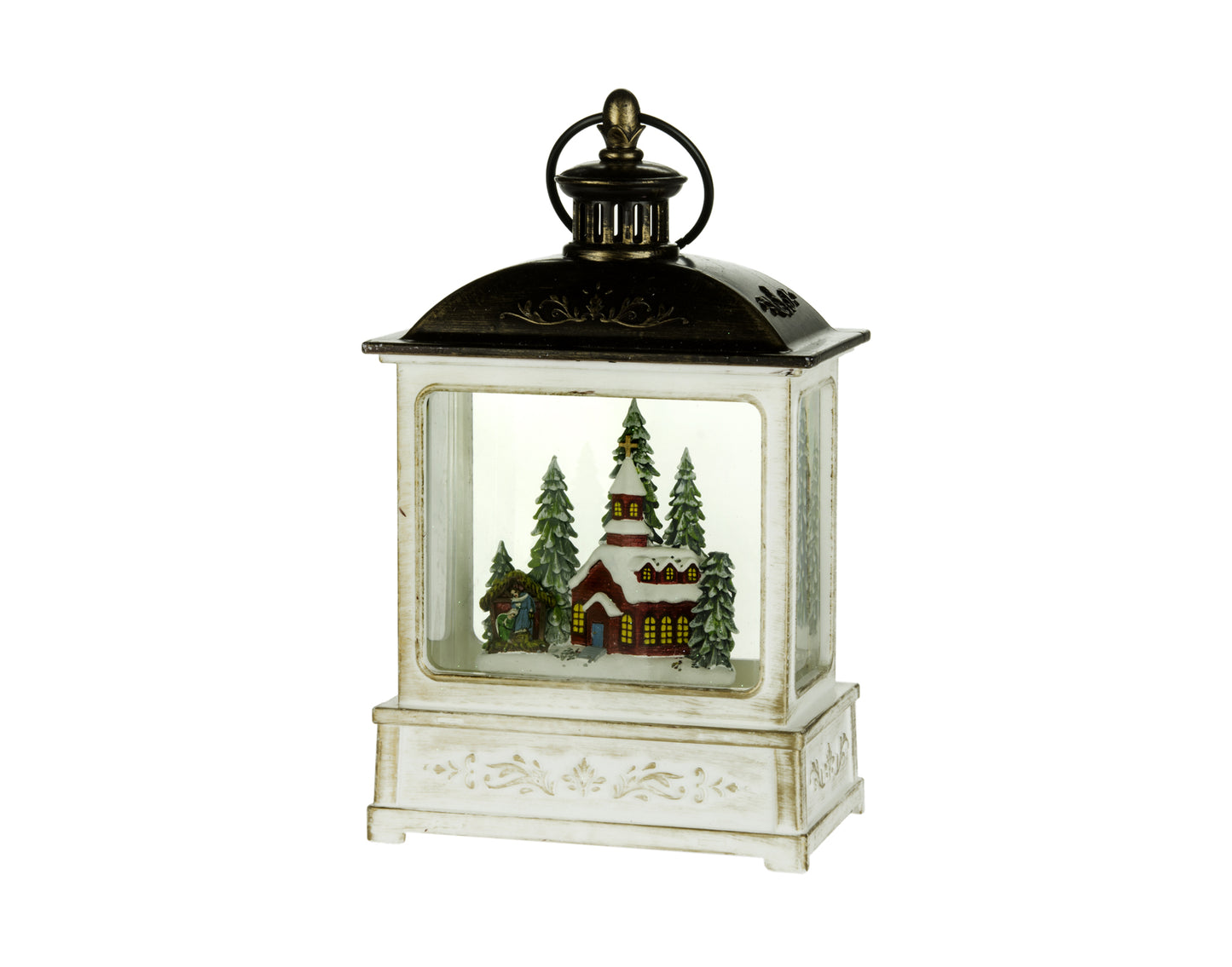 8.5" LED Water Globe w/ Church Lantern
