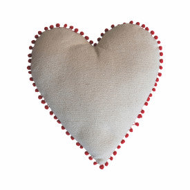 Heart Embroidered Pillow