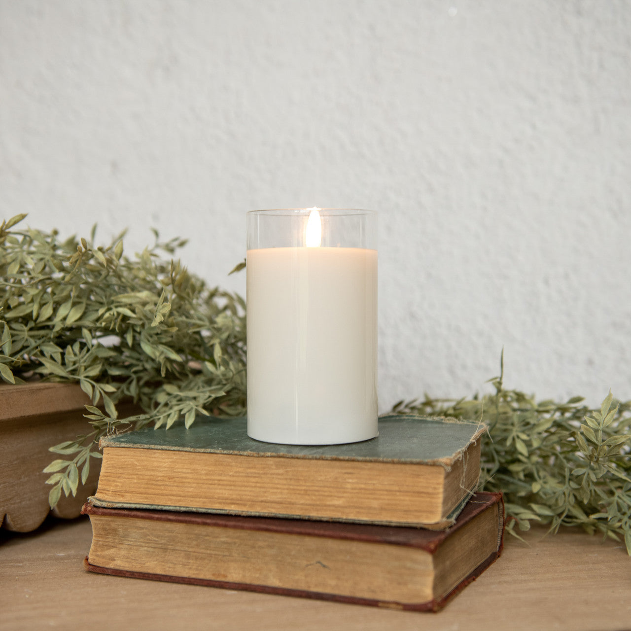 5" Glass 3D Flame Candle