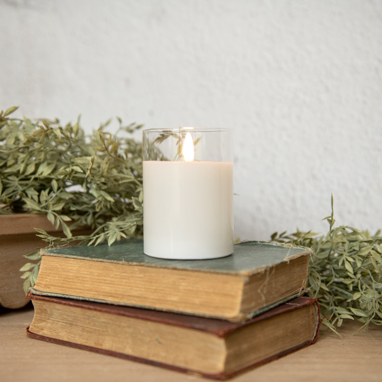 4" Glass 3D Flame Candle