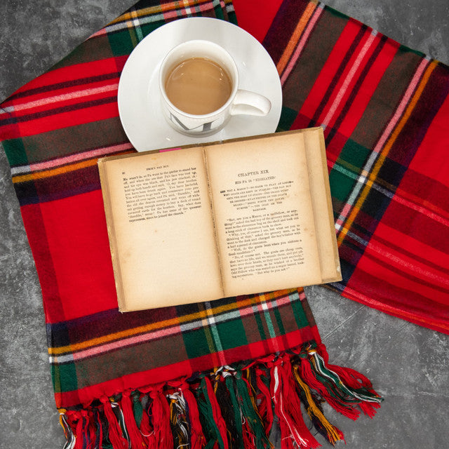 Red Tartan Throw Blanket