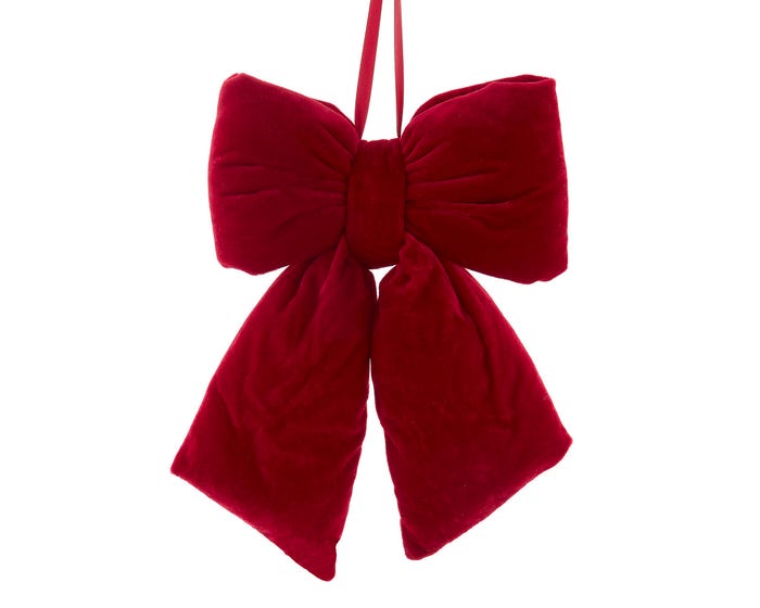Large Burgundy Velvety Bow