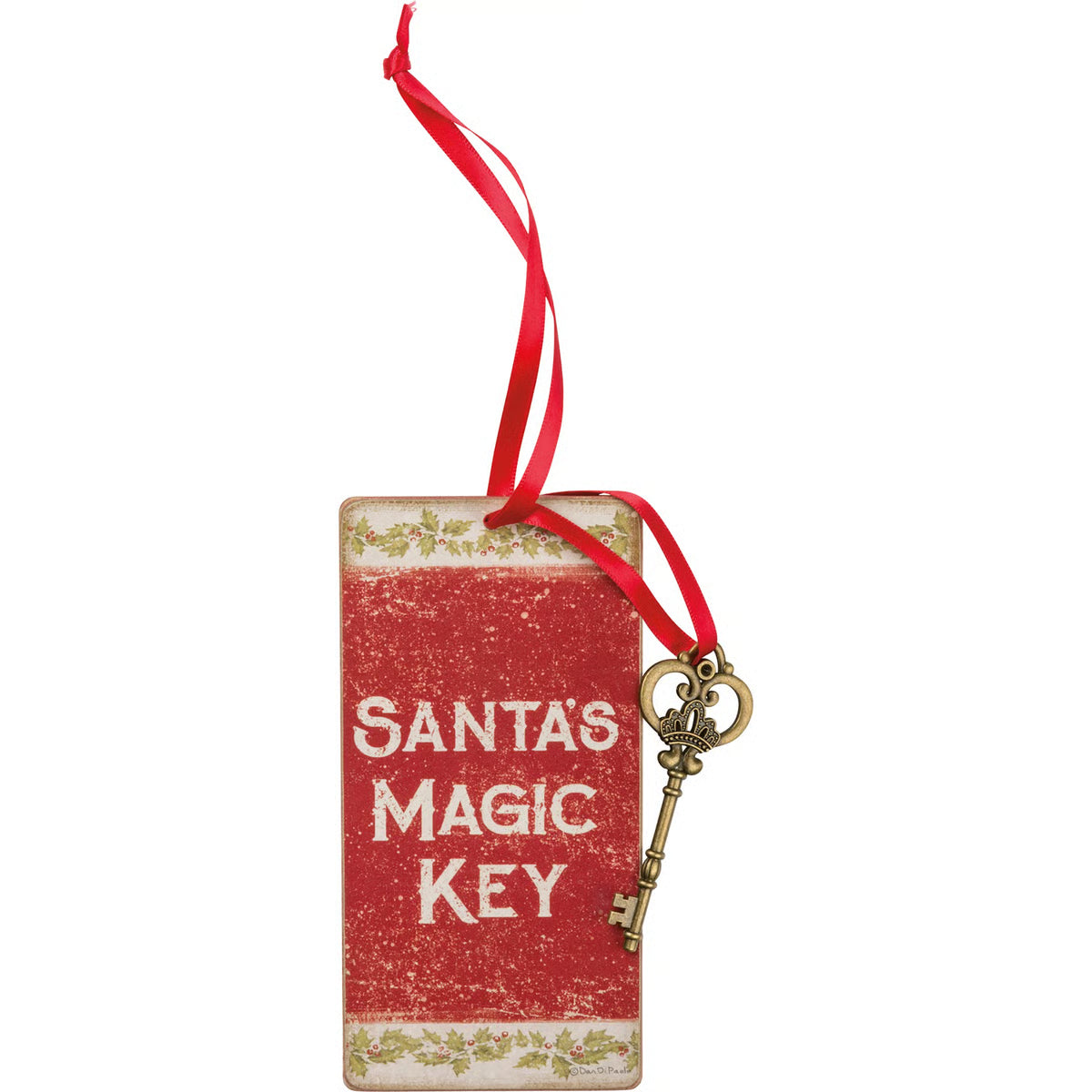 Vintage Santa's Magic Key Ornament