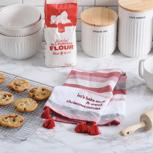 Bake Stuff & Watch Christmas Movies Dish Towel