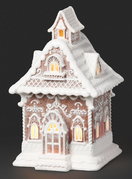 Lighted Gingerbread House