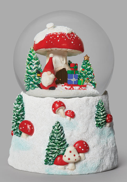 Musical Swirl Gnome w/Mushroom House