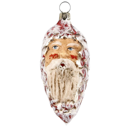 Glass Ornament Pinecone Santa
