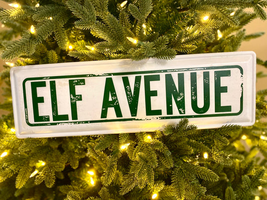 20" Elf Avenue Sign