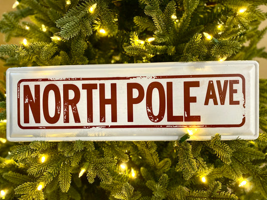 20" North Pole Ave Sign