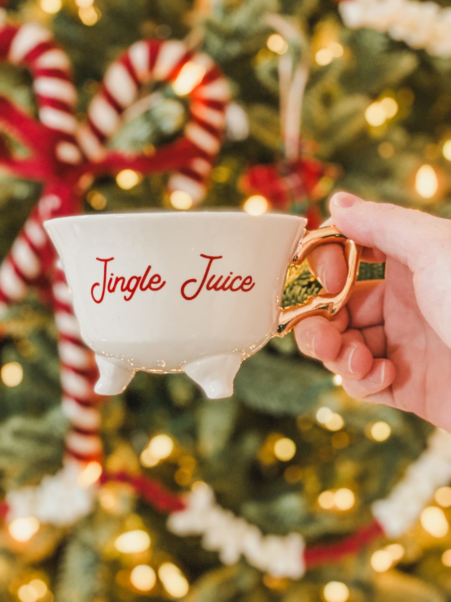 Footed Teacup with Gold Handle
