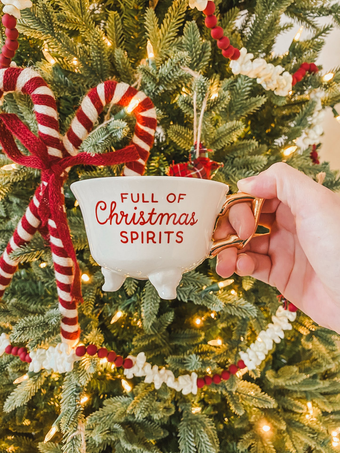 Footed Teacup with Gold Handle