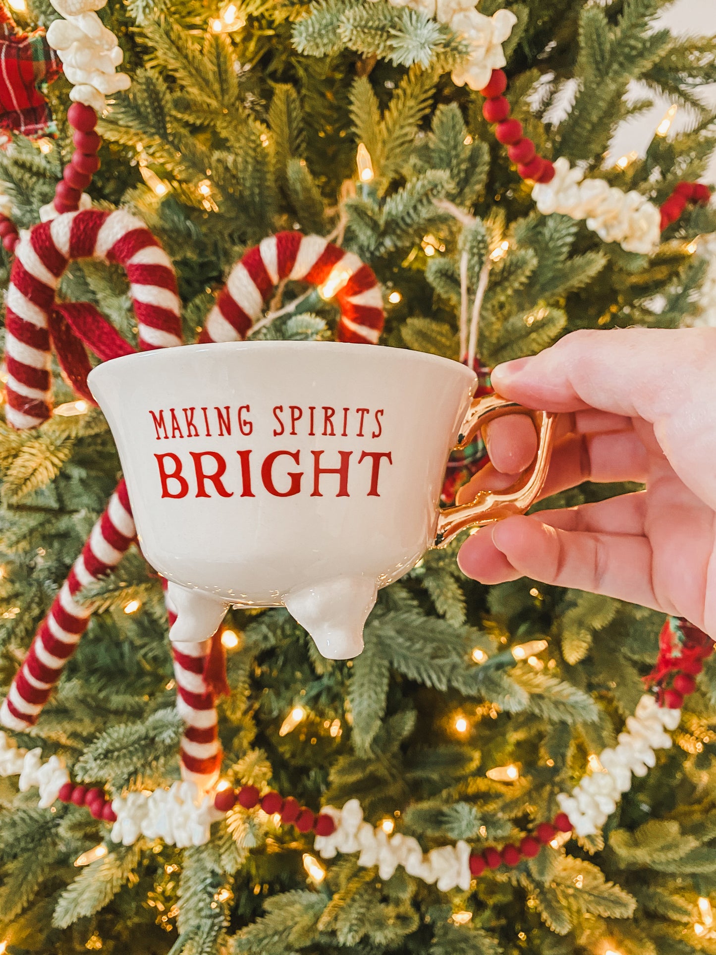 Footed Teacup with Gold Handle