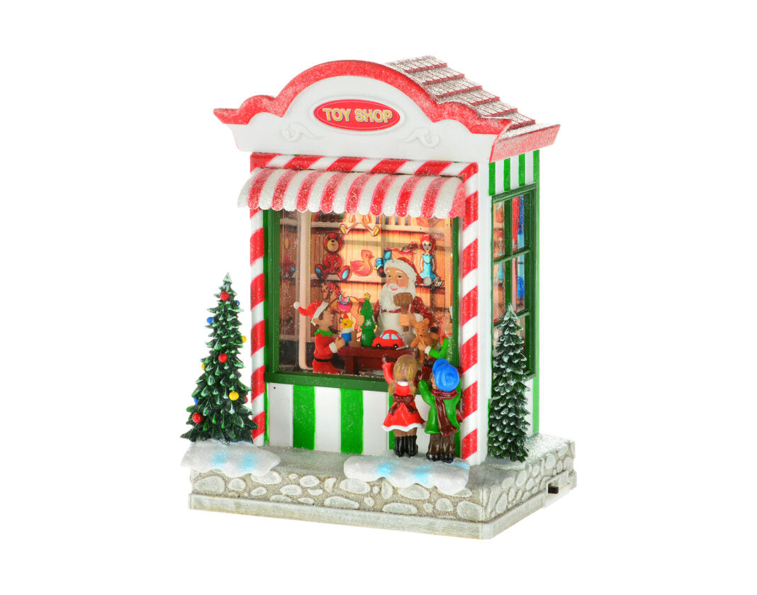 Candy Toy Shop Water Globe w/ Santa