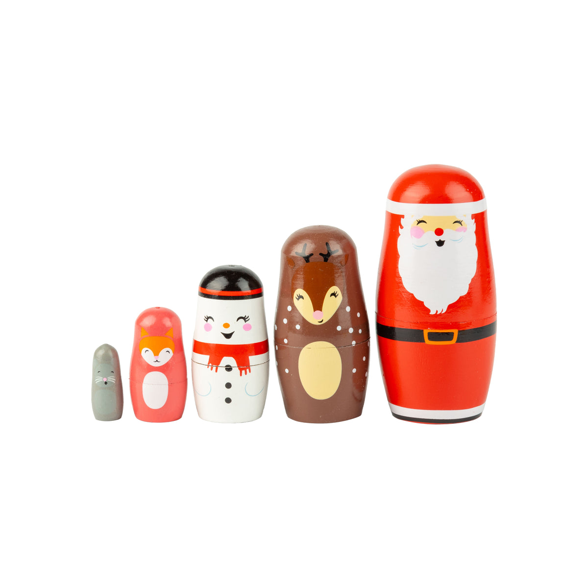 Santa & Friends Wood Nesting Dolls