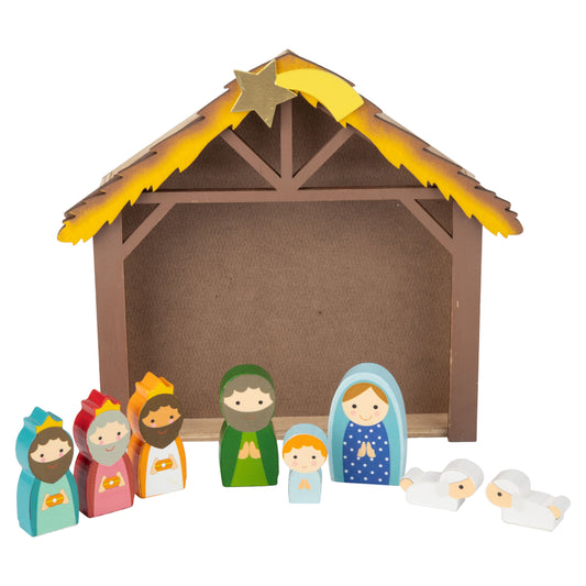 Wood Nativity Play Set