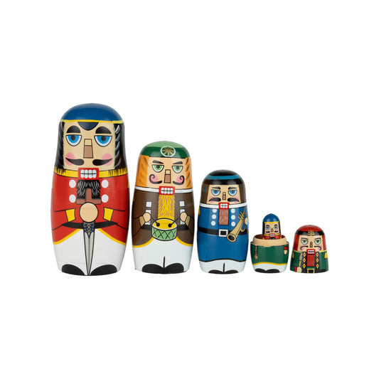 Wood Nesting Nutcracker Dolls