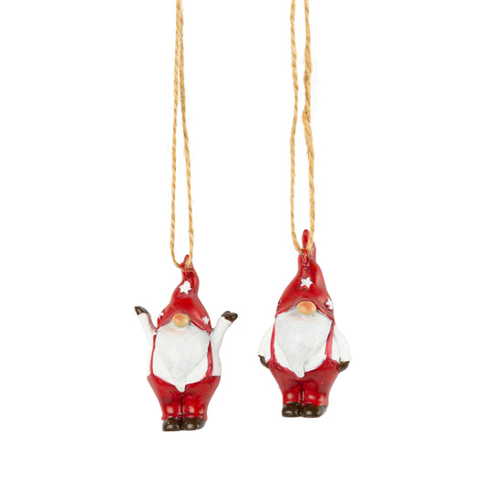 Mini Gnome in Suspenders Ornament
