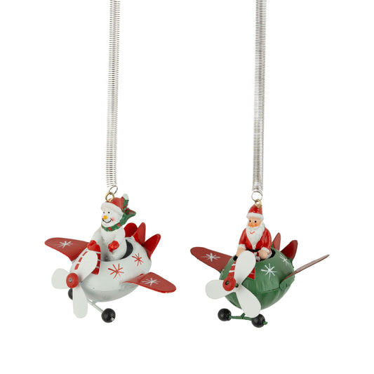Metal Airplane Ornament
