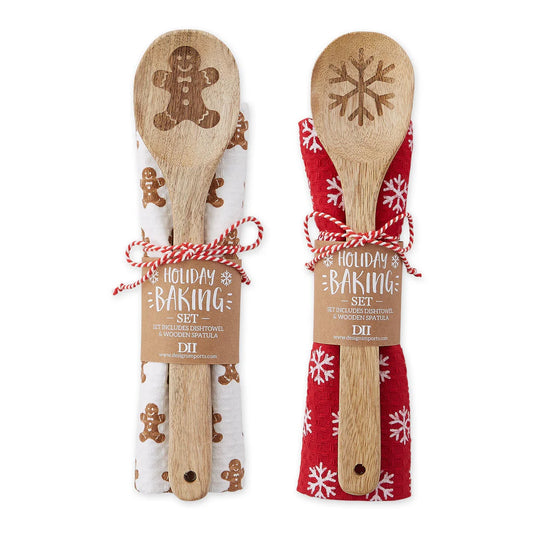 Holiday Baking Dish Towel & Wooden Spoon Gift Set