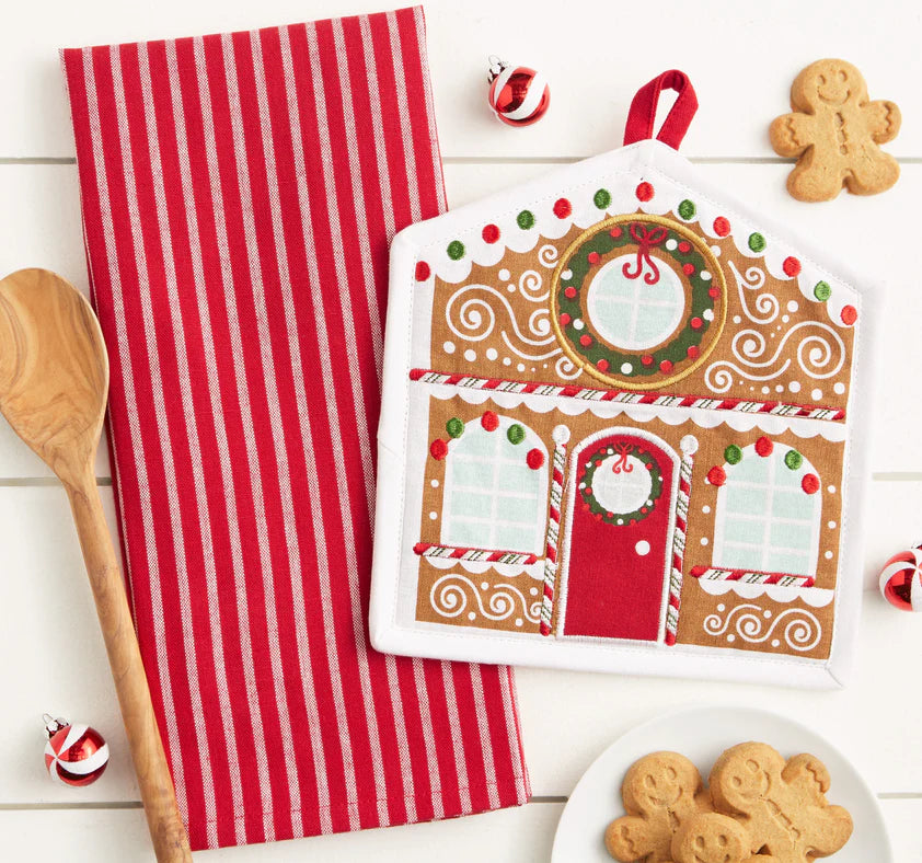 Gingerbread House Potholder Gift Set