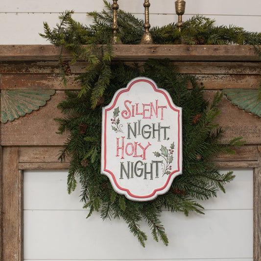 Vintage Silent Night Plaque