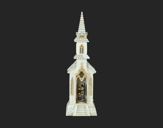Church Water Globe w/ Carolers LED