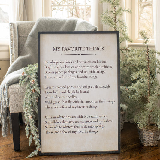 My Favorite Things Sign