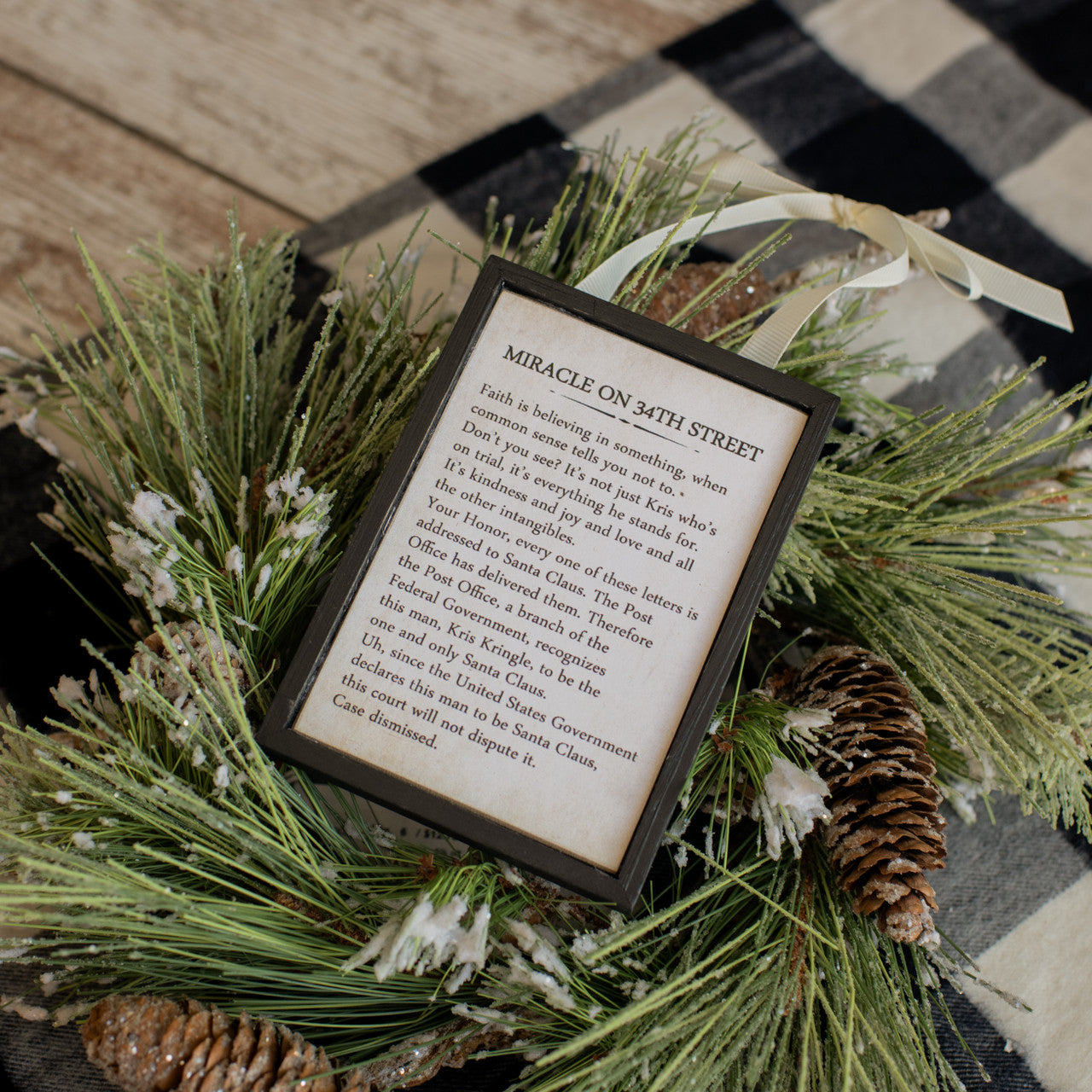 Miracle On 34Th Street Sign Ornament