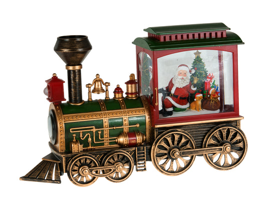 LED Train Water Globe with Santa