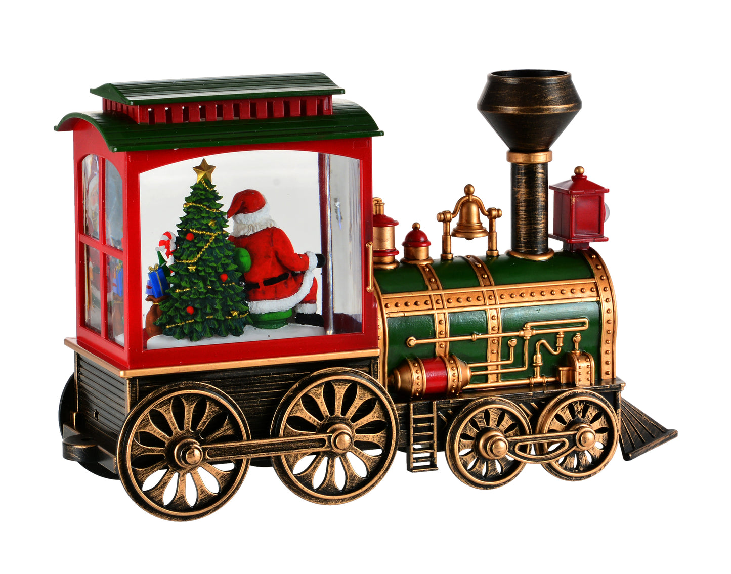 LED Train Water Globe with Santa