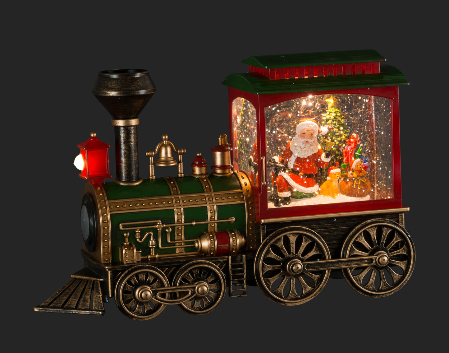 LED Train Water Globe with Santa