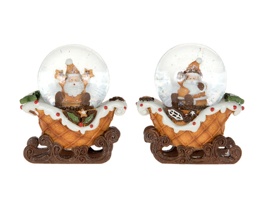 Gingerbread Santa Globe