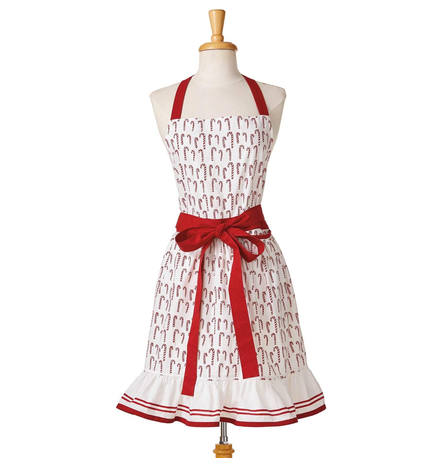 Oh What Fun Candy Cane Frill Apron