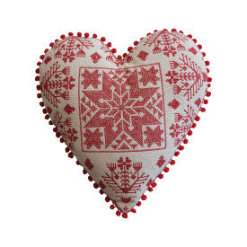 Heart Embroidered Pillow