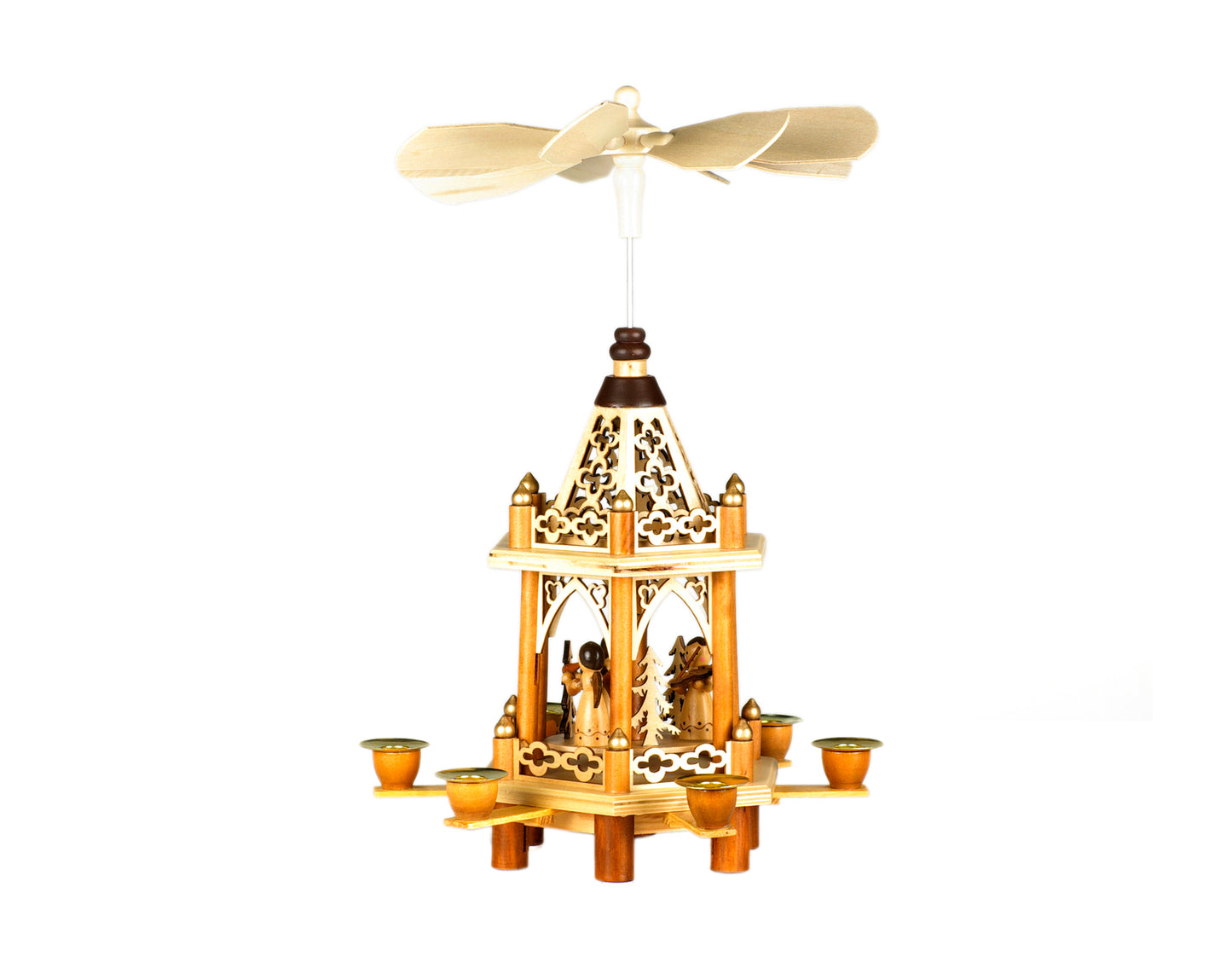 Wooden Pyramid w/Angels