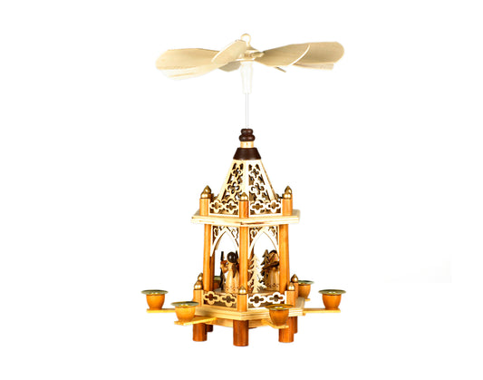Wooden Pyramid w/Angels