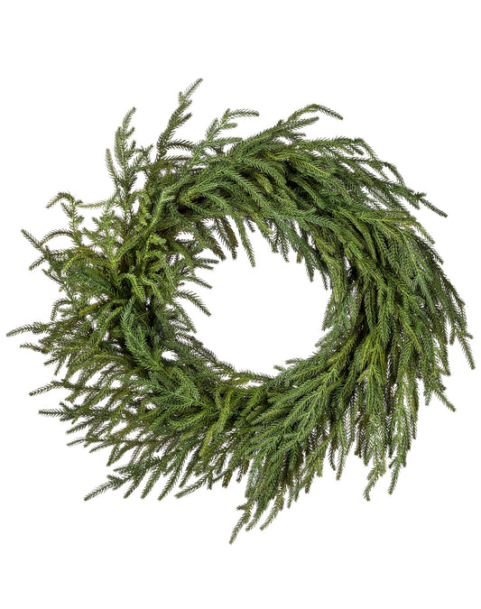24" Real Touch Norfolk Pine Wreath