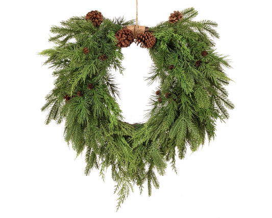 Real Touch Mixed Evergreen Wreath 26"