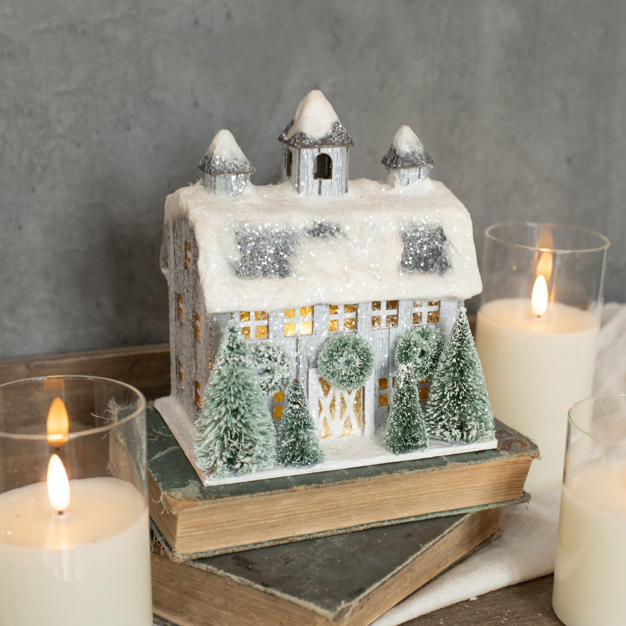 7" Small Dutch White Barn