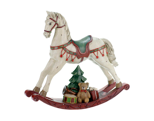 Antiqued Ivory Rocking Horse