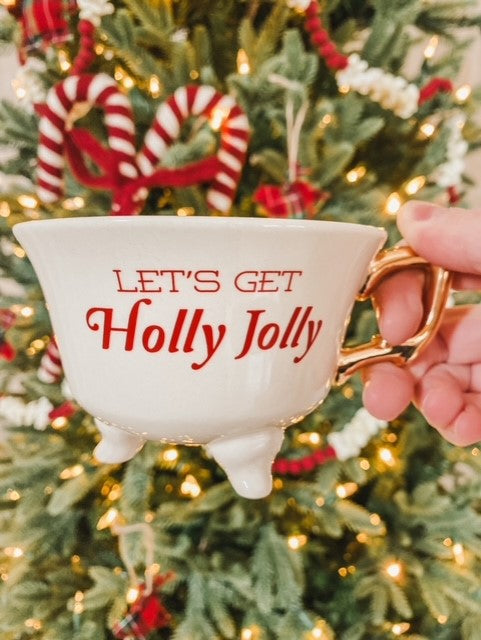 Footed Teacup with Gold Handle