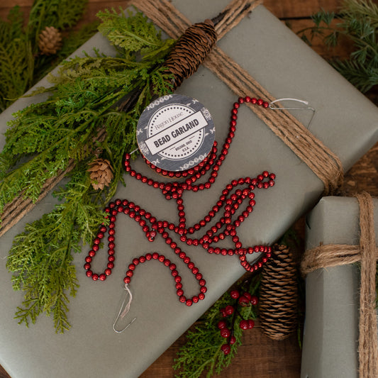 6' Red Bead Garland Spool