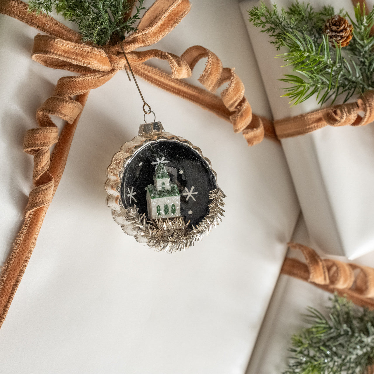 Church Scene Ornament