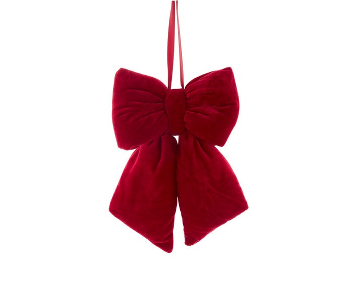 Medium Burgundy Velvety Bow