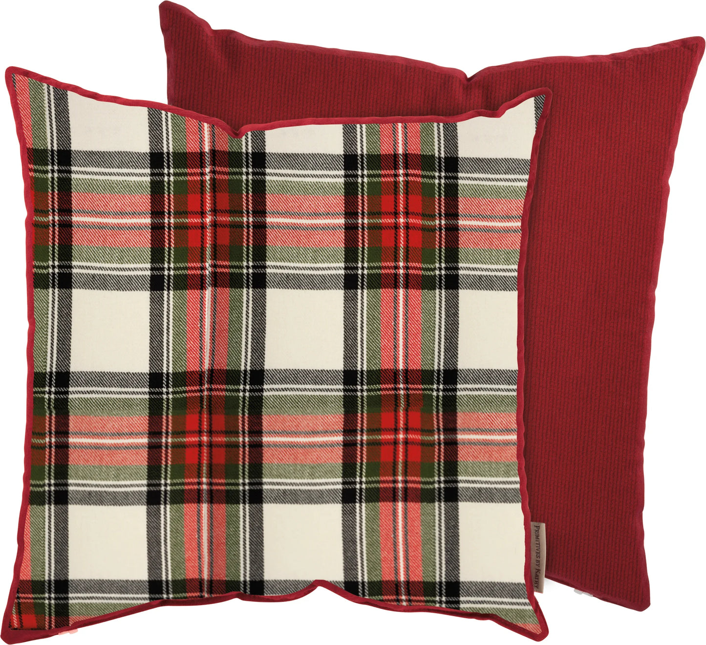 Cream Plaid Pillow